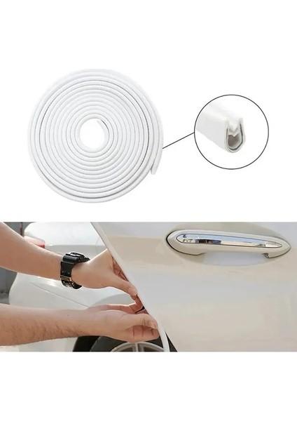 Nissan Nx Araç Kapı Koruma Fitili 5metre Parlak Beyaz Renk Çarpma Çizilme Önleyici Fitil modelleri