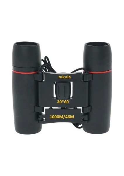 30X60 Cepte Taşımalı Kauçuk Kaplamalı Mini Dürbünsiyah