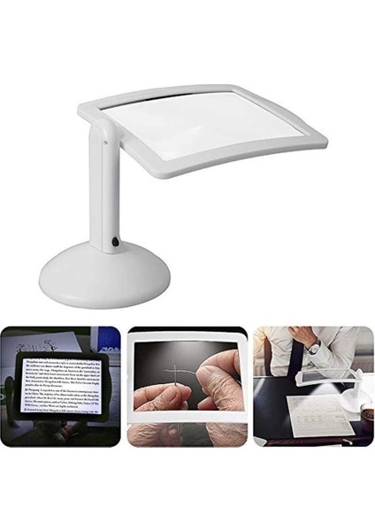 3x 360 Derece Döndürme Ekranlı, Çok Fonksiyonlu Masaüstü Büyüteç 3x fırsatları