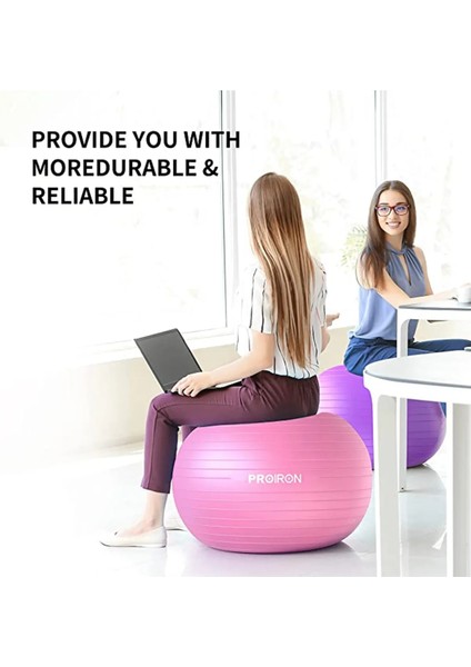 65 cm Lüx Pilates Topu ve Çift Yönlü Pompa Seti Kaliteli Malzeme Yoga Egzersiz Topu fırsatları