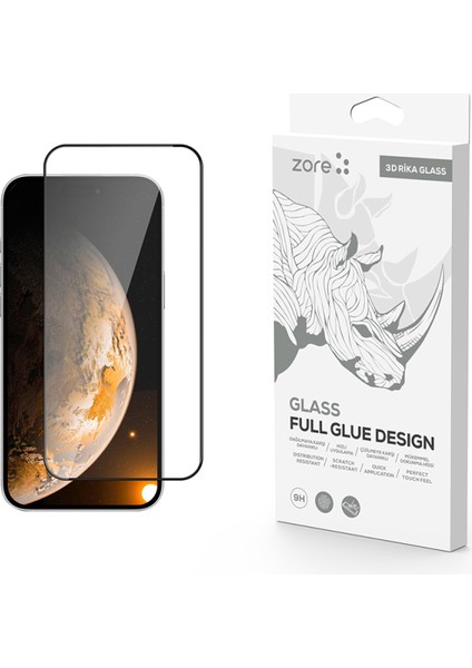 Apple iPhone 17 Zore Rika Premium Temperli Cam Ekran Koruyucu