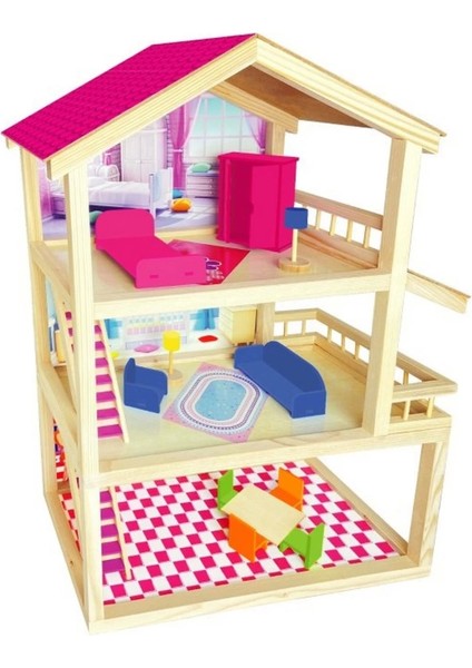 Oyuncak Ahşap Ev Seti