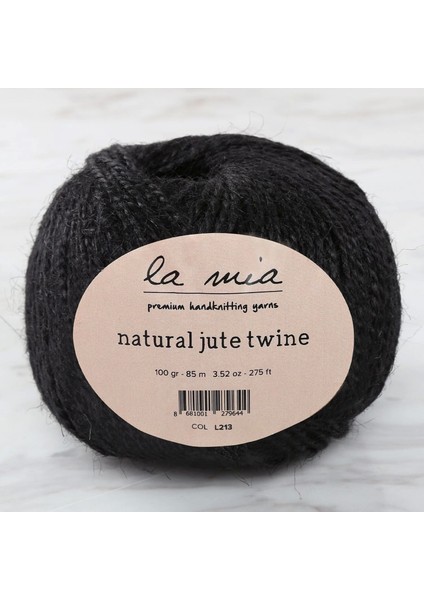Natural Jute Twine 100 gr Siyah Jüt Ip - L213 - 34104