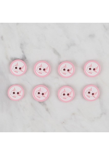 Pembe 8'li Balık Düğme - 570 fiyatları