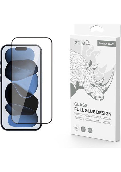 Apple iPhone 17 Air Zore Rika Premium Temperli Cam Ekran Koruyucu