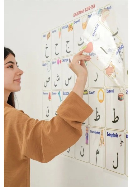 Bfs 100X150 cm Statik Kağıt Elif-Ba Öğrenme Tahtası