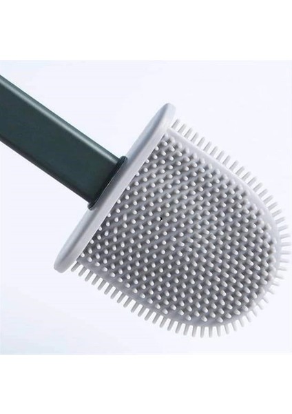 Bfs Duvara Monte Edilebilir Kapaklı Askılı Klozet Yumuşak Silikon Başlıklı Tuvalet Fırçası Seti