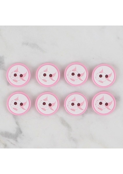 Pembe 8'li Balık Düğme - 571 fiyatları