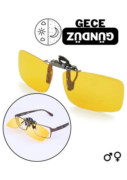 Bfs Gece Gündüz Sürüş Gözlük Ilavesi Clip-On Polarize