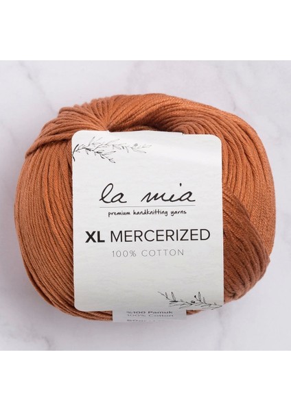 Xl Mercerized Kahverengi El Örgü İpi - 211 - 33773
