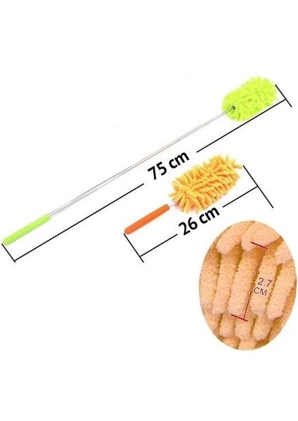 Bfs Teleskopik Mikrofiber Pratik Uzayabilen Toz Alma Fırçası Aparatı