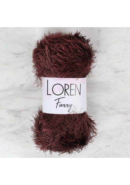 Furry Kahverengi El Örgü İpi - RF093 - 34064