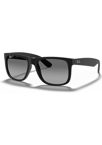 Ray-Ban Justin 4165 622/T3 Black-Light Grey Polarize Güneş Gözlüğü