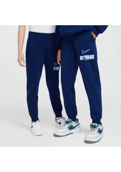 Erling Haaland Çocuk Unisex Club Fleece Polar Eşofman Altı Mavi -Soğuk Hava Için Rahat ve Sıcak Alt HJ3836 fiyatları