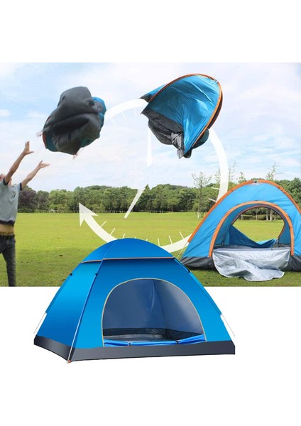 Büro Kamp Tatil Keyfi Için 200X180X150CM 4kişilik Otomatik Havada Açılan Sızdırmaz Çadır