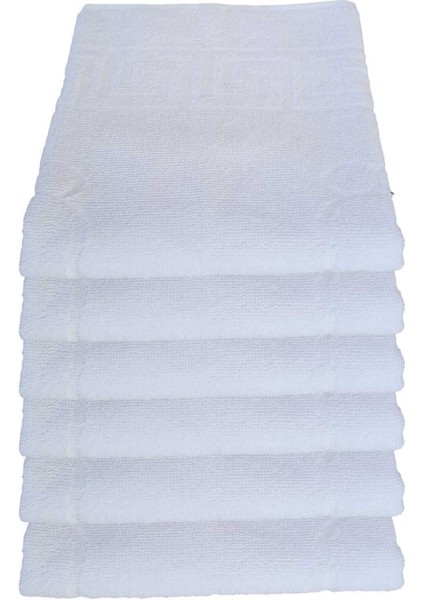 6 Lı Ayak Izli Banyo Paspas Pamuklu Ayak Havlusu 50X70 cm