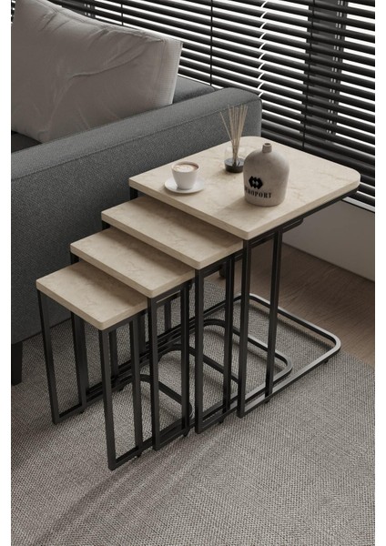 Koltuk Altı Sehpası Tekerli Zigon 4 Lü Zigon Sehpa Takımı fiyatları