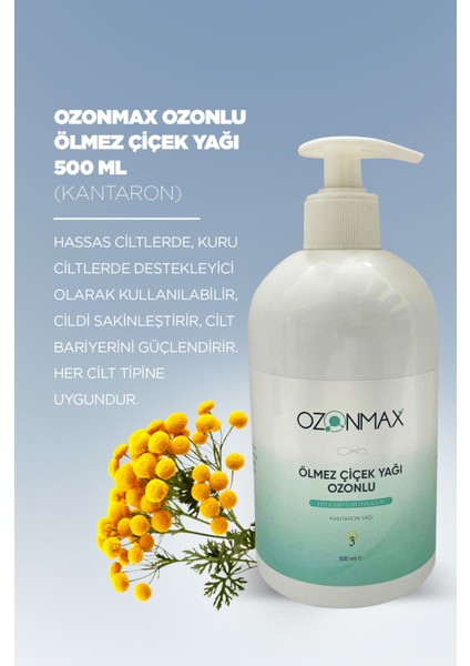 Kantaron Ölmez Çiçek Yağı 500 ml Hassas ciltlerde , kuru ciltlerde Cilt bakımlarında destekleyici olarak kullanılabilir.