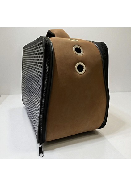 Kedi ve Köpek Taşıma Çantası Kabin Boy Softcase Açık Kahve