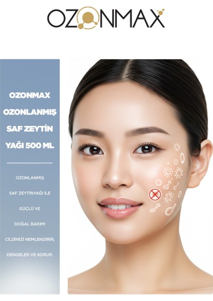 Ozon Yağı 500 ml (Ozonlanmış Saf Zeytin Yağı), Soğuk Sıkım, %100 Saf Ve Doğal Bakım, fiyatları
