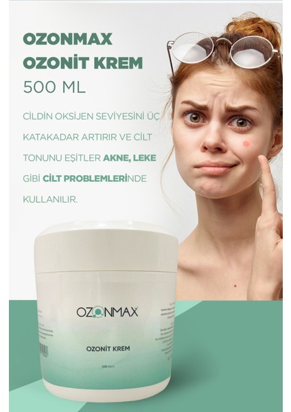 Ozonit Krem 500 ml - Cildin Oksijen Seviyesini üç Kata kadar Artırır ve Cilt tonunu Eşitler akne Leke Gibi Cilt Problemlerinde Kullanılır. fırsatları