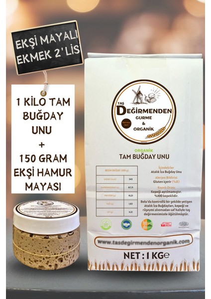 Taş Değirmenden Gurme & Organik Atalık Tam Buğday Unu - Siyez Ekşi Hamur Mayası fiyatları