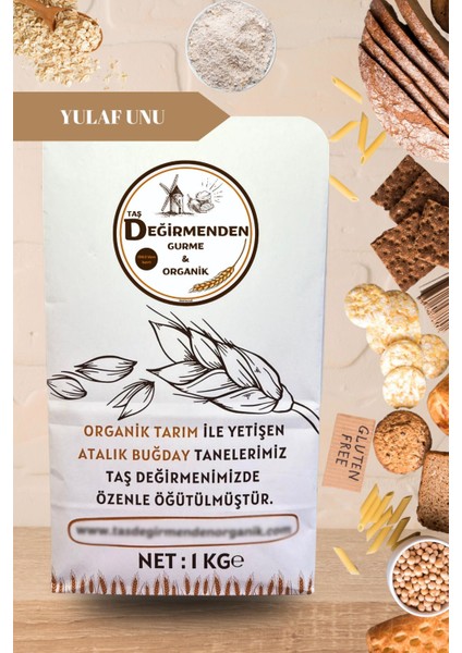 Organik Atalık Tam Yulaf Unu (Gluten İçermez) - 1 Kilo