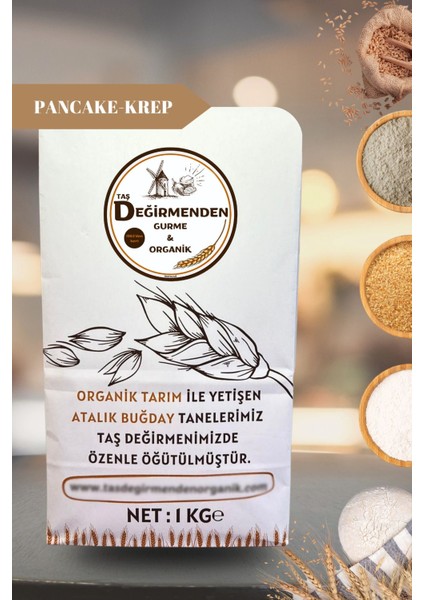 Organik Atalık Çok Amaçlı Un - Pancake-Krep - 1 Kilo