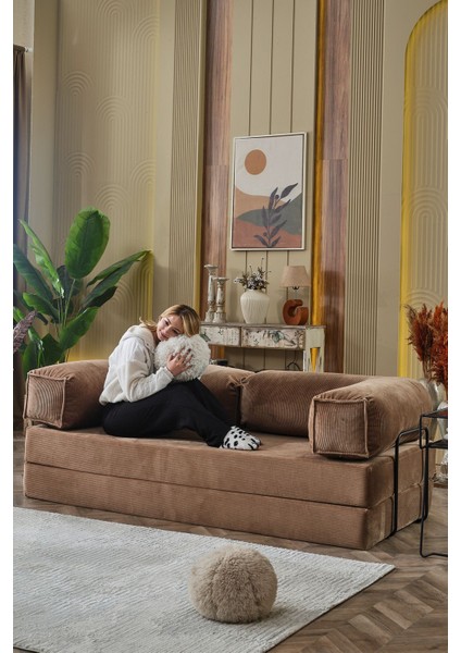 Relax Sofa Kanepe, Fitilli Kadife, Yıkanabilir, Pratik Yer Yatağı, Uzanma Koltuğu 50 Dns fiyatları