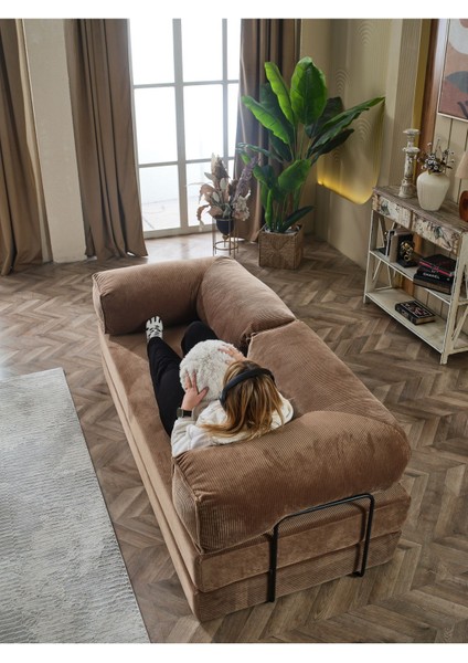 Relax Sofa Kanepe, Fitilli Kadife, Yıkanabilir, Pratik Yer Yatağı, Uzanma Koltuğu 50 Dns modelleri