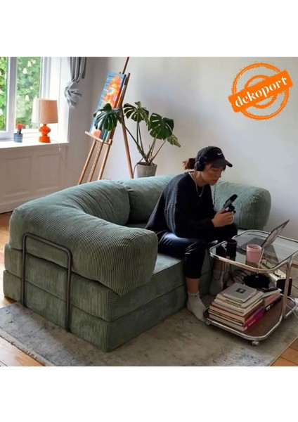 Relax Kanepe Dinlenme Koltuğu Puffy Kanepe Yatak Olabilen Açılır Aktivite Koltuğu