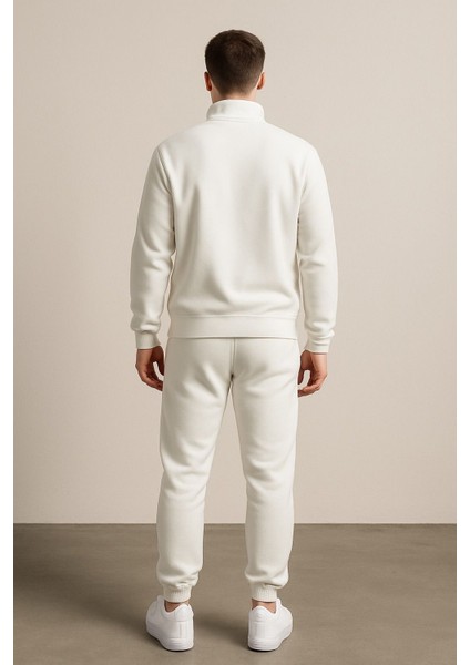 Yeni Sezon Kışlık Premium 3 Iplik Şardonlu Yarım Fermuar Sweat- 3 Iplik Eşofman Altı 2'li Takım fırsatları