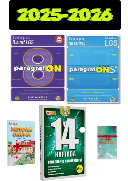 8. Sınıf Paragrafon + Paragrafons + 14 Haftada Lgs Paragraf ve Anlam Bilgisi