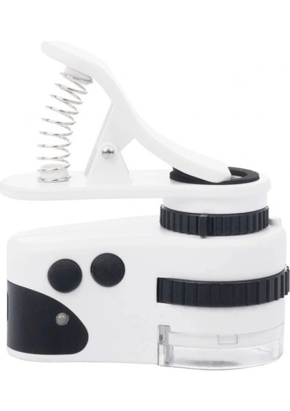 60X Mini Cep Telefonu Için Mandallı Mikroskop Uv Ledli Büyüteç Model AL2431 fırsatları