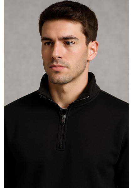 Yeni Sezon Kışlık Premium 3 Iplik Şardonlu Yarım Fermuar Sweat- 3 Iplik Eşofman Altı 2'li Takım modelleri