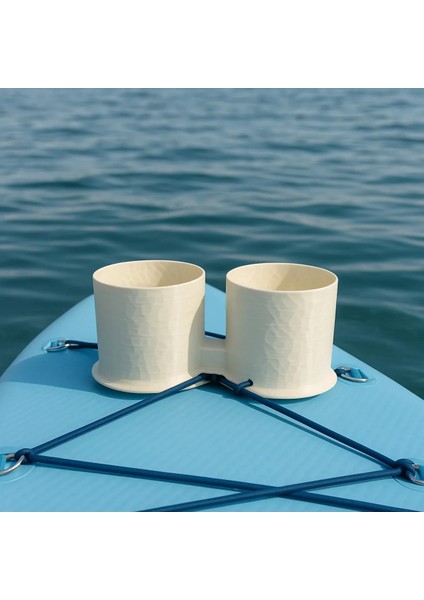 Paddle Board Sup Board Kano Ikili Termos Kupa Eşya Tutucu - Krem