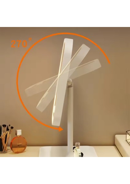 LED Işıklı USB Şarjlı Dikdörtgen Masa Üstü Makyaj Aynası Makyaj Aynası Dokunmatik modelleri