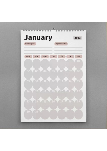 2026 Duvar Takvimi, Aylık Planlama Duvar Takvimi, Duvar Planlayıcısı, Pastel Boho Renk fiyatları