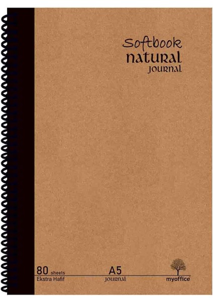 Journal A5 Spiralli Defter - Sert Kapak, 160 Sayfa, Çizgili - Günlük, Ofis ve Hediye Kullanımı Için Not Defteri