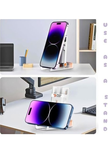 Trend Çok Fonksiyonlu Temizlik Seti Fırça/ekran Silme Özelliği ve Telefon Standı Katlanabilir Notebook/laptop/klavye/macbook ile Uyumlu ve Telefon/tablet/pc/airpods ile Uyumlu Temizleme Kiti fiyatları