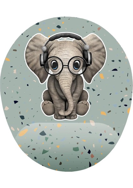 Fikirler Minik Sevimli Fil Bilek Destekli Mouse Pad