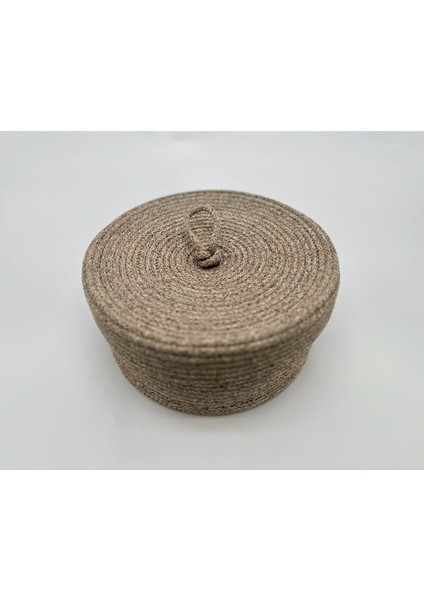 Kapaklı Dekoratif Açık Kahverengi Jüt Sepet fiyatları