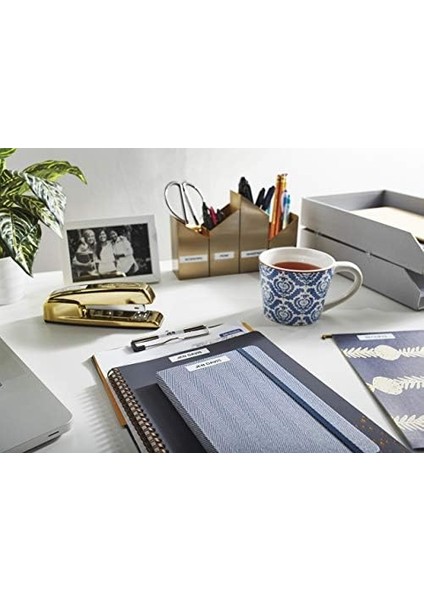 Letratag Etiket Makineleri Için Otantik Lt Kağıt Etiketleme Bandı, 1/2" (12 Mm), Beyaz Bant Üzerine Siyah Baskı, 6'lı Paket fiyatları