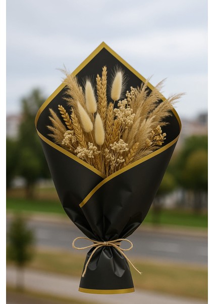 Gold Kenar Çerçeveli Buket Ambalaj Kağıdı Zarif ve Şık Çiçek Ambalajı 57X57 4 Adet modelleri