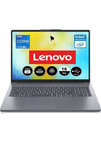 Ideapad Slim 3 16IRH10 Intel Core I7 13620H 32GB 1tb SSD Windows 11 Pro 16" Fhd Taşınabilir Bilgisayar 83K2001VTR Csrtech Çanta Hediye fiyatları