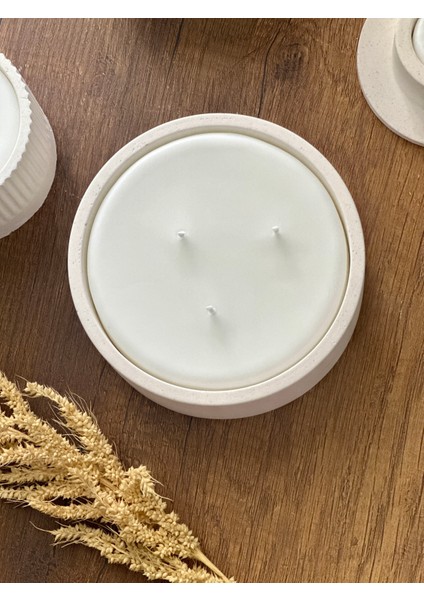 Dekoratif Yatay Beton Mum, Doğal Soya Mum modelleri