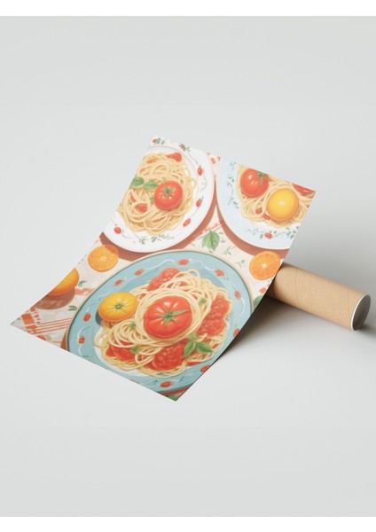 Çerçevesiz Poster, Renkli Kahvaltı Tabağı – Üstten Kompozisyon, Mutfak Dekoru Poster No: 109944 modelleri