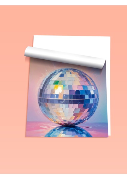 Çerçevesiz Poster, Yansımalı Disko Topu – Mavi-Pembe Işıklar, Genç Odası Dekoru Poster No: 110019 fiyatları