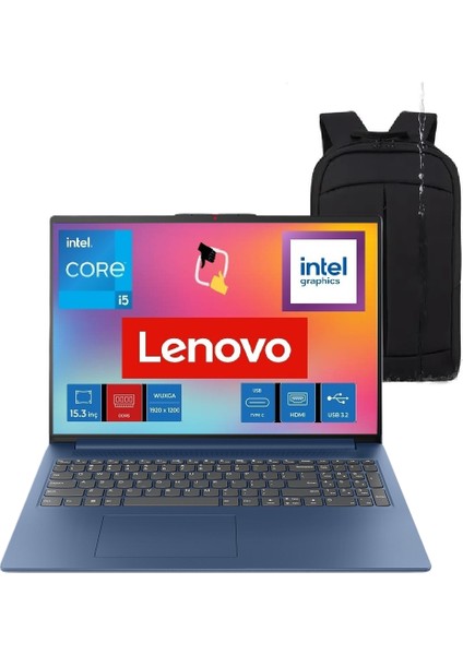 Ideapad Slim 3 15IRH10 Intel Core I5-13420H 16GB Ddr5 512GB SSD Wuxga 15.3" W11 Pro Arena Çanta Hediye