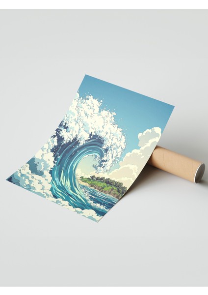 Çerçevesiz Poster, Büyük Okyanus Dalgası – Japon Sanatı, Salon Dekoru Poster No: 110241 modelleri